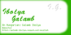 ibolya galamb business card